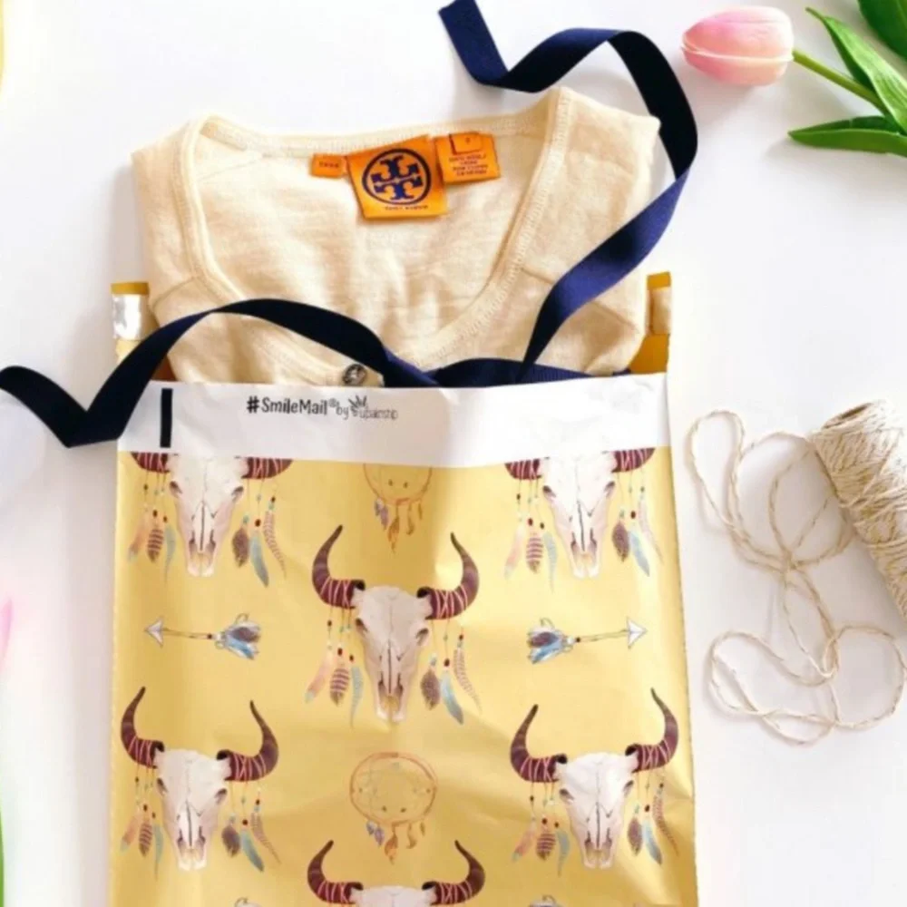 100 Pack 10x13 Boho Skull Design Poly Mailers NEW